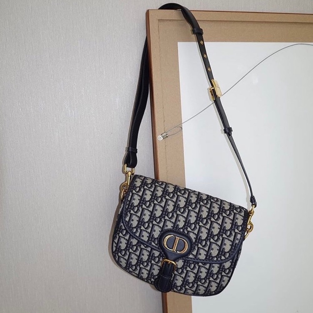 Dior medium Bobby bag, oblique blue